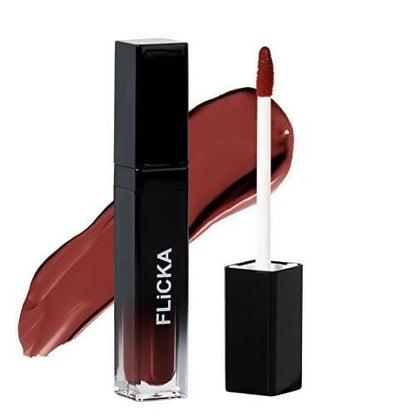FLiCKA Set and Attack Liquid Matte Lipstick 18 Brown Bakery - Brown - Distacart