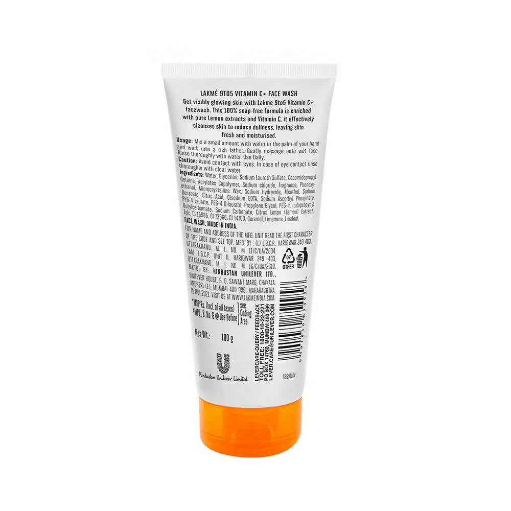 Lakme 9to5 Vitamin C Face Wash - Distacart