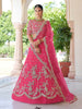 Myra Pink Net Embroidered Lehenga