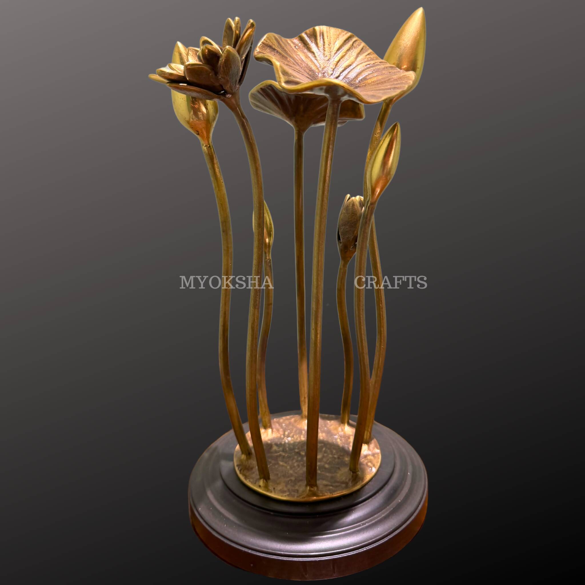 Brass Flower with Stand - Distacart