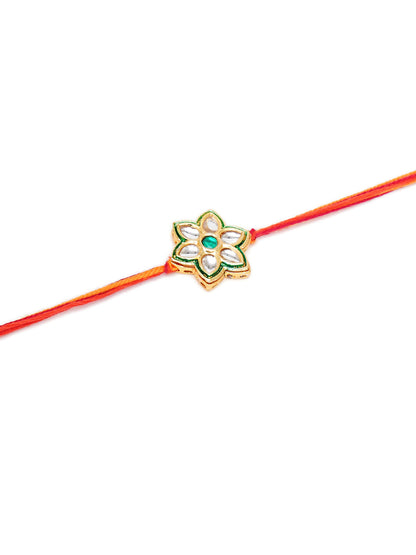 Designer kundan Rakhi - Ruby Raang - Distacart