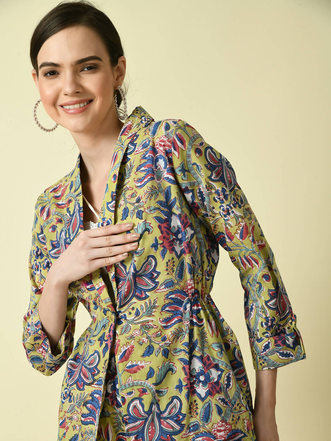 Myshka Women's Multi Cotton Printed jacket - Distacart