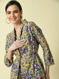Thumbnail for Myshka Women's Multi Cotton Printed jacket - Distacart