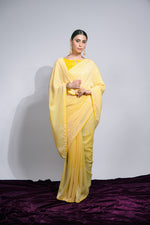 Thumbnail for Malishka Women's Celebrity Inspired Designer Sequance Saree With Blouse Piece - Yellow - Distacart