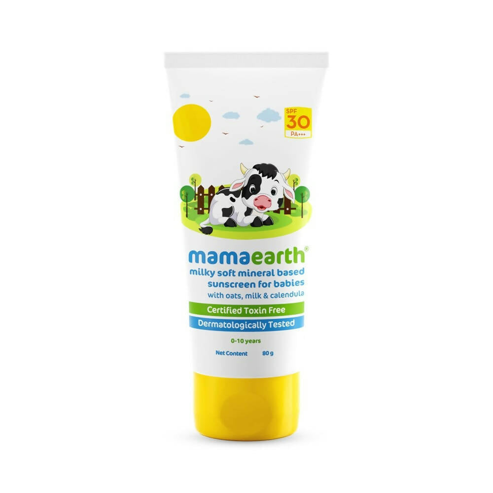 Mamaearth Milky Soft Mineral Based Sunscreen SPF 30 & PA+++ With Oats, Milk and Calendula - Distacart