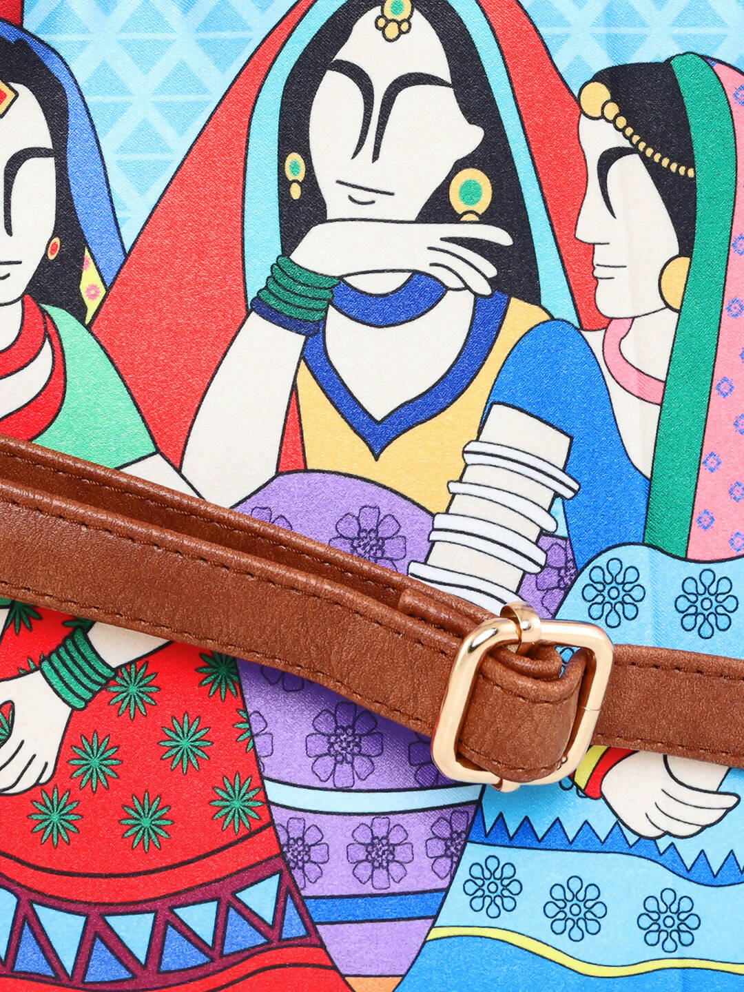 Sabhyata Village Ladies - Satin Handbag With Detachable Sling 2 - Distacart