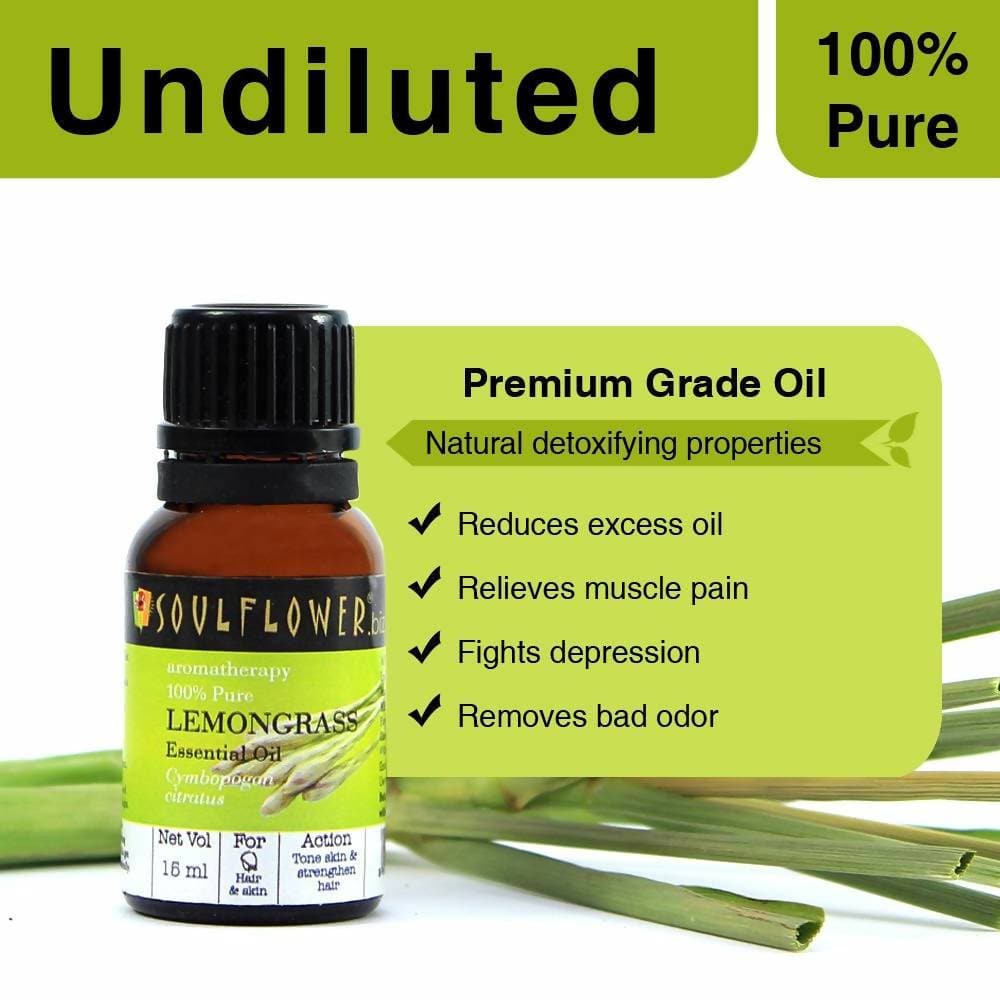 Soulflower Lemongrass Essential Oil - Distacart