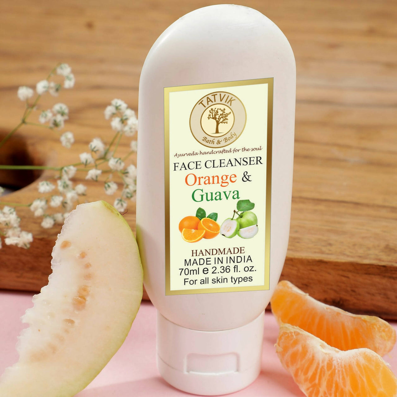 Tatvik Ayurveda Orange & Guava Face Cleanser - Distacart