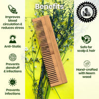 Thumbnail for The Natural Wash Neem Wood Comb