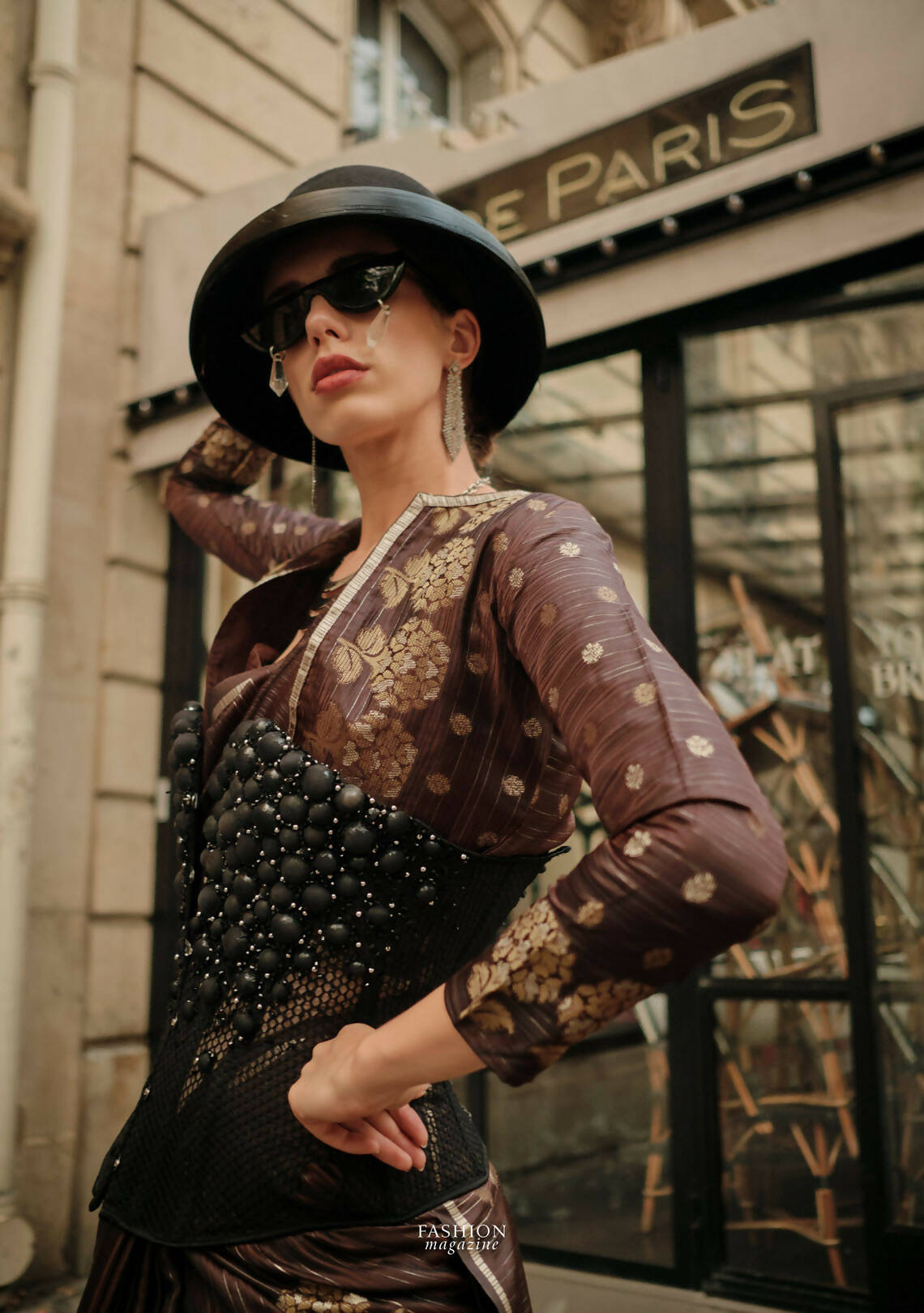 Walnut Brown Weavead Thread & Zari Work, Handloom Weaving Banarasi Satin Silk Saree - Rajtex Kronicle Silk - Distacart