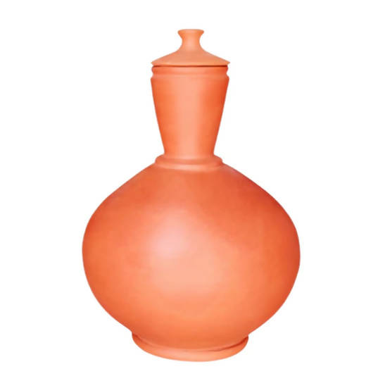 Tamas Handmade & Eco-Friendly Earthen Surahi With Clay Lid - Distacart