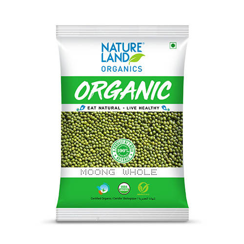 Nature Land Organics Moong Whole - Distacart