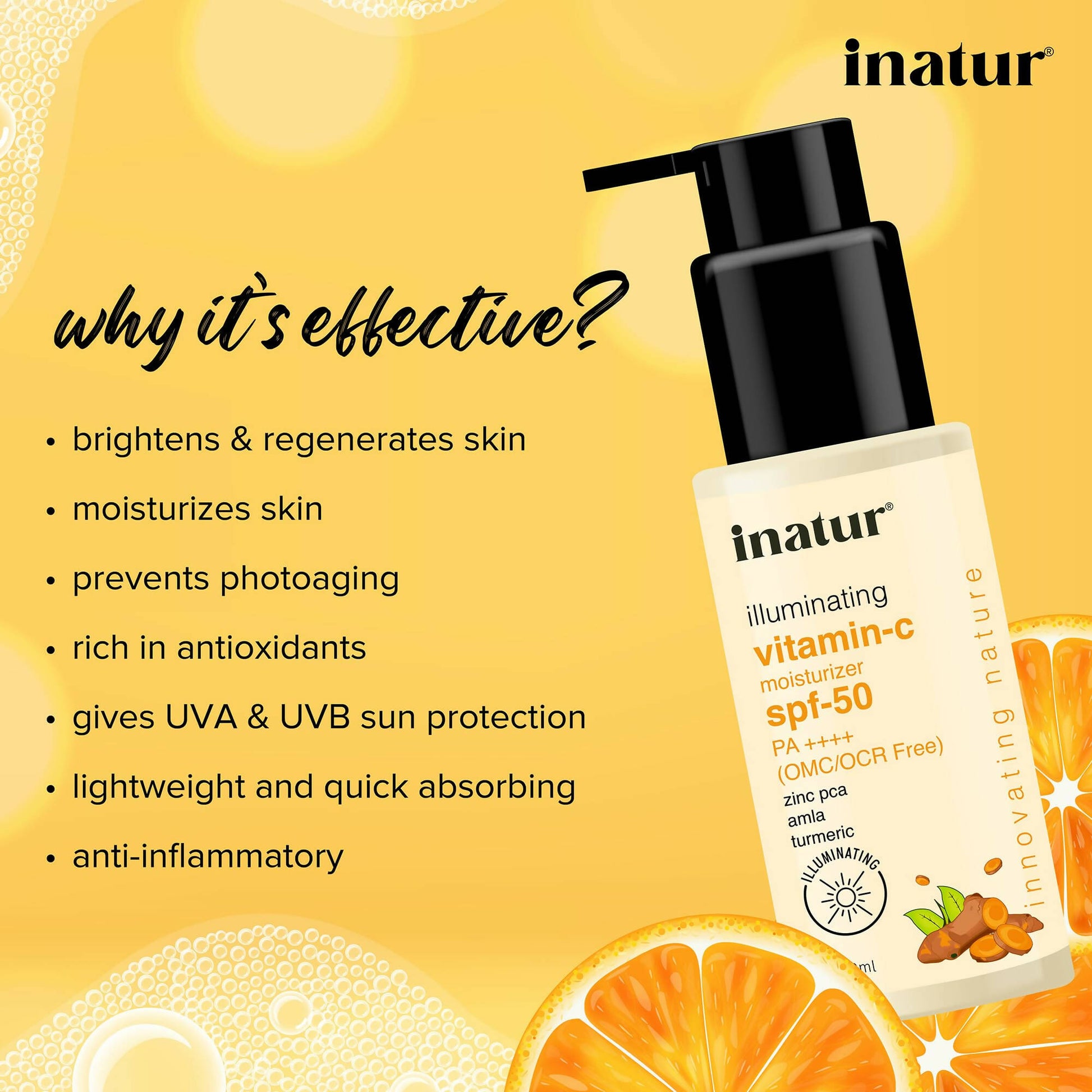 Inatur Vitamin C Sunscreen SPF-50 - Distacart