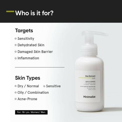 Minimalist Oat Extract 06% Gentle Cleanser - Distacart