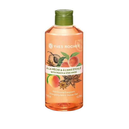 Yves Rocher Peach Star Anise Energizing Bath & Shower Gel - Distacart