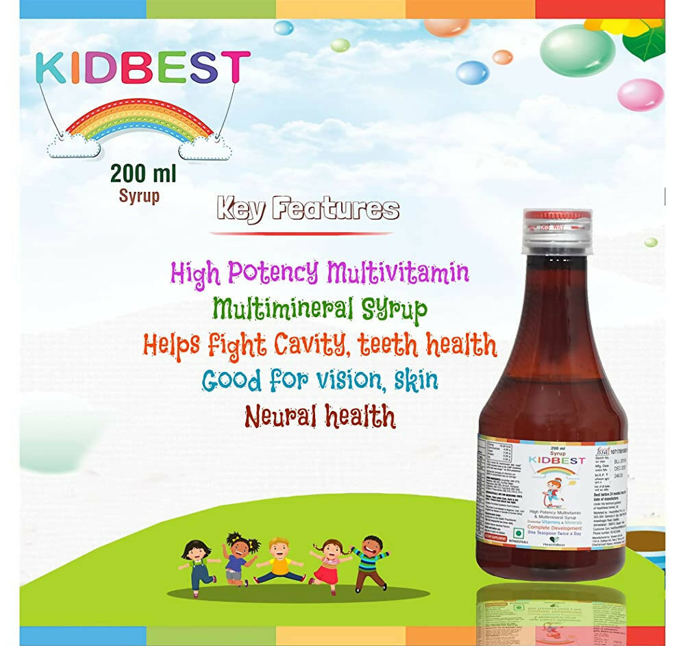 HealthBest Kidbest Multivitamin & Multimineral Syrup for Kids - Distacart
