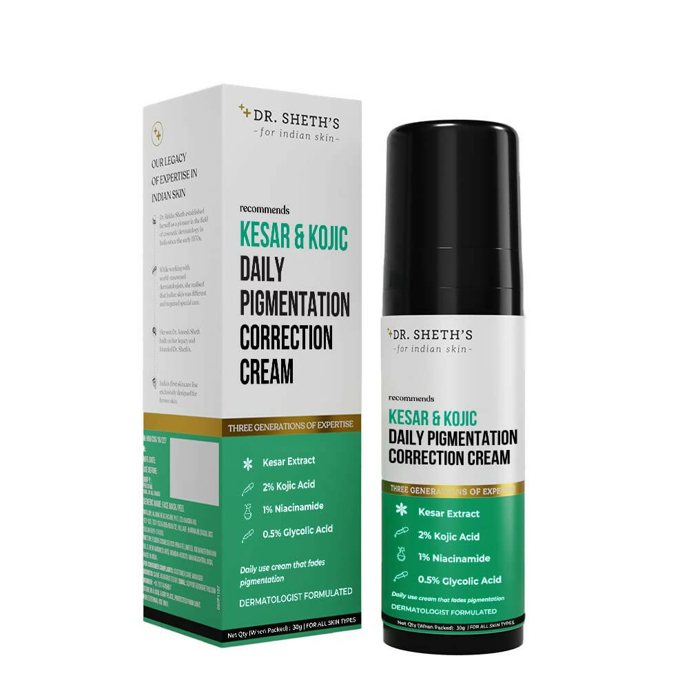 Dr. Sheth's Kesar & Kojic Daily Pigmentation Correction Cream - Distacart
