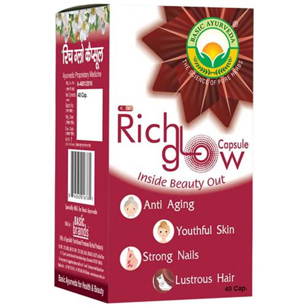 Basic Ayurveda Rich Glow 40 Capsules