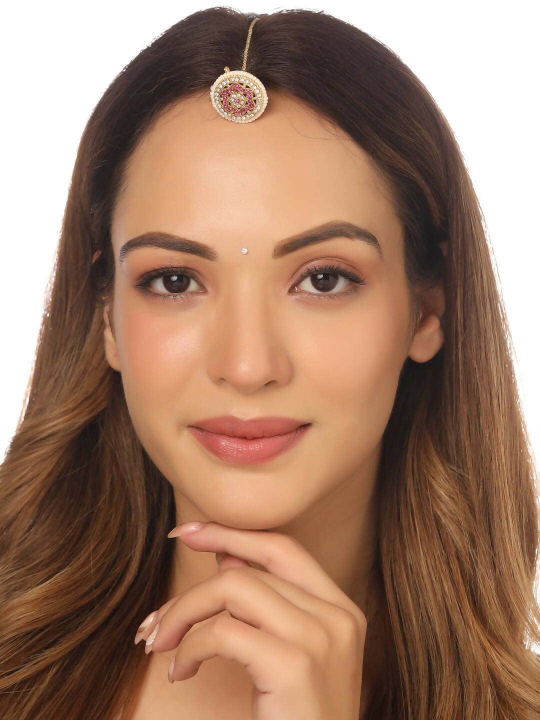 NVR Women's Trending Stylish Gold-Plated Maang Tikka - Distacart