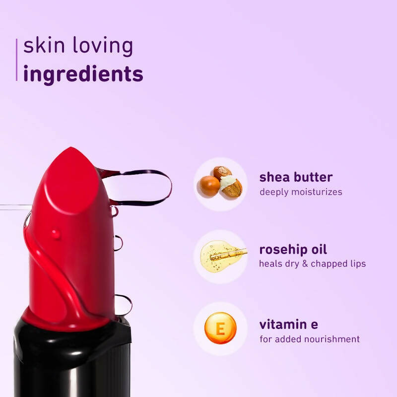 Plum Butter Crème Matte Lipstick Scarlet Siren - 134 (True Red) - Distacart