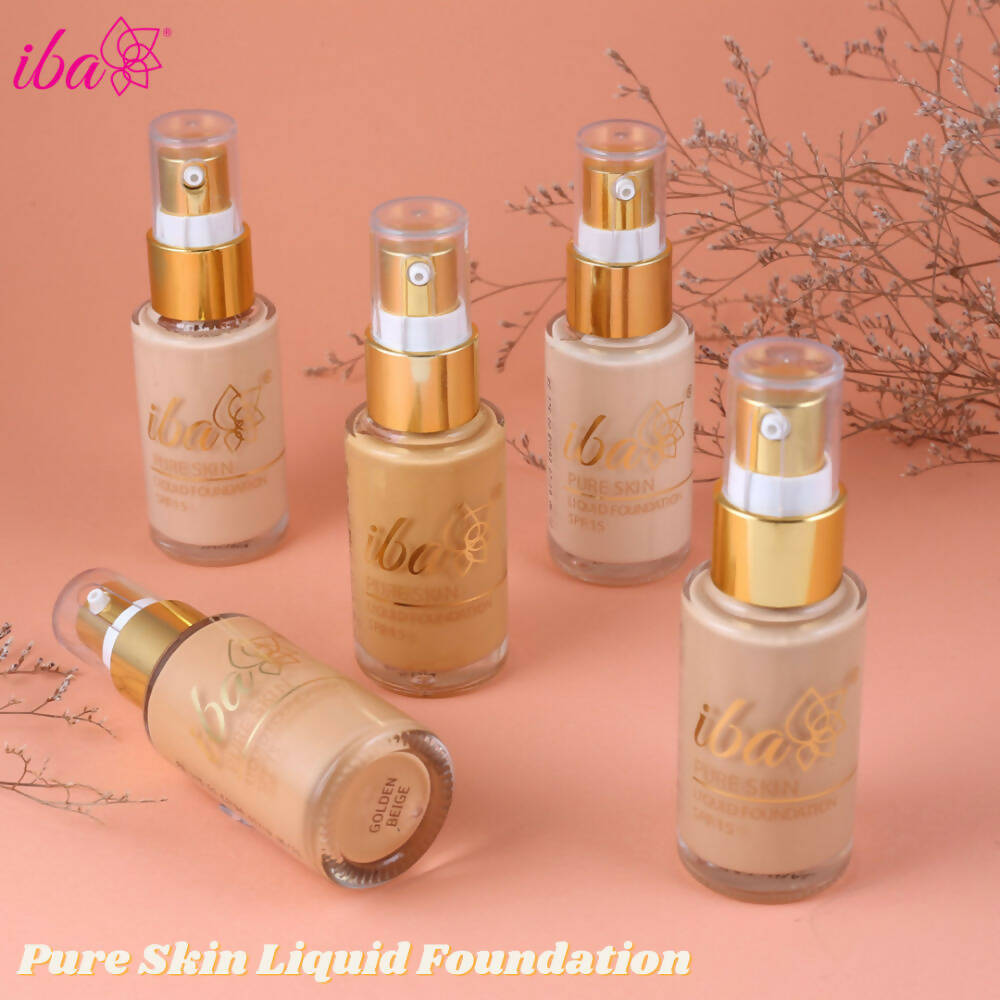 Iba Pure Skin Liquid Foundation SPF 15 - Sun Beige - Distacart
