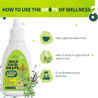 Neuherbs Wild Tulsi Drops - Distacart