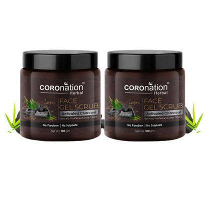 Coronation Herbal Activated Charcoal Face Gel Scrub - Distacart