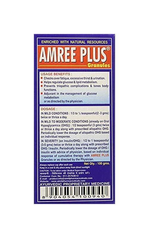 Aimil Ayurvedic Amree Plus Granules Dosage