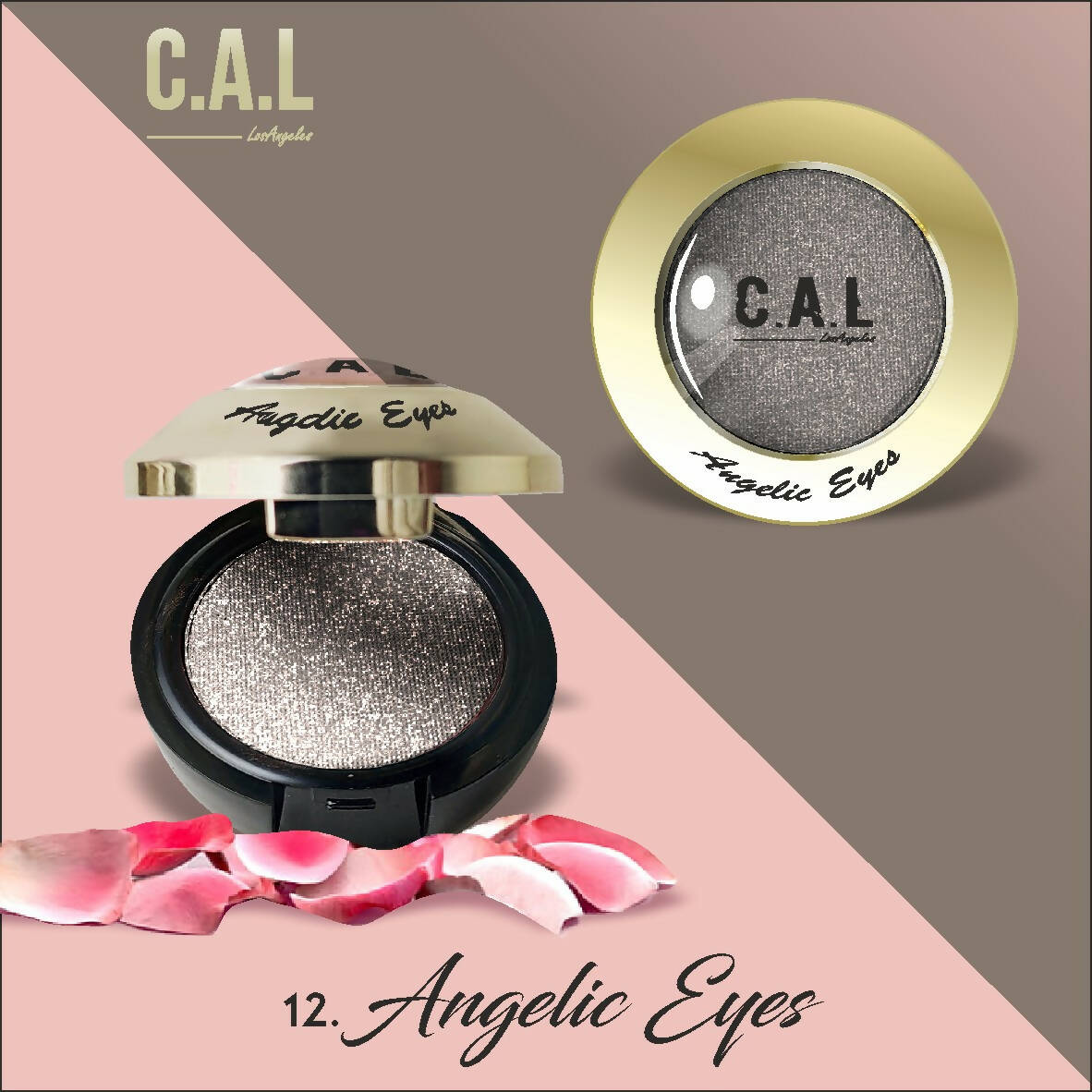 CAL Los Angeles Angelic Eye Shadow (Single Eyes) 12-Black - Distacart