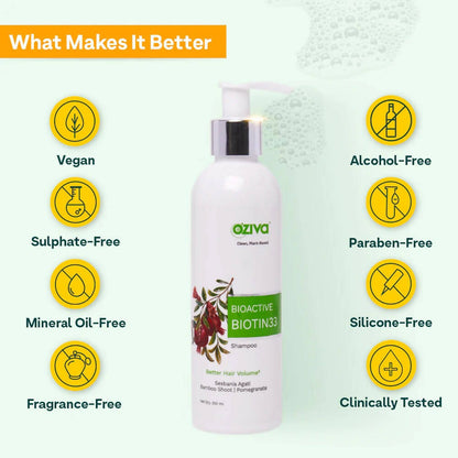 OZiva Bioactive Biotin33 Shampoo - Distacart
