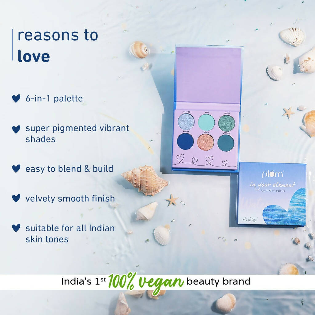 Plum In Your Element Eyeshadow Palette Easy to Blend 6-in-1 Palette 02 Water - Distacart