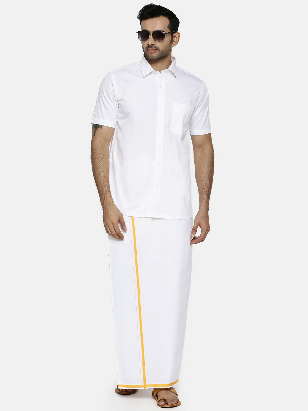 Ramraj Cotton Linen Mens Half Sleeve White Shirt Plus Size - Cotton Linen - Distacart