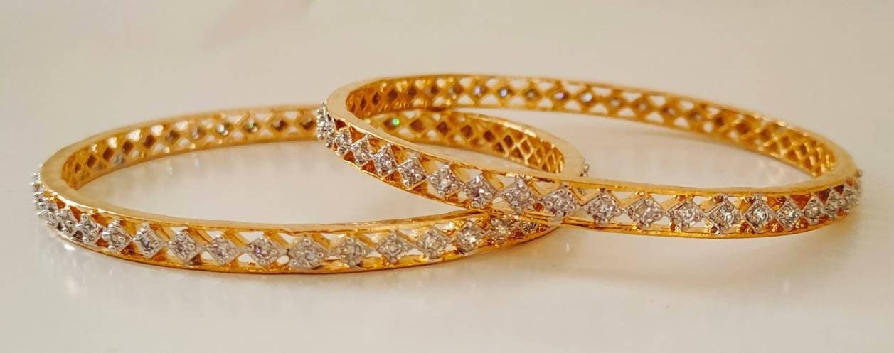White AD Bangles of Size 2’6