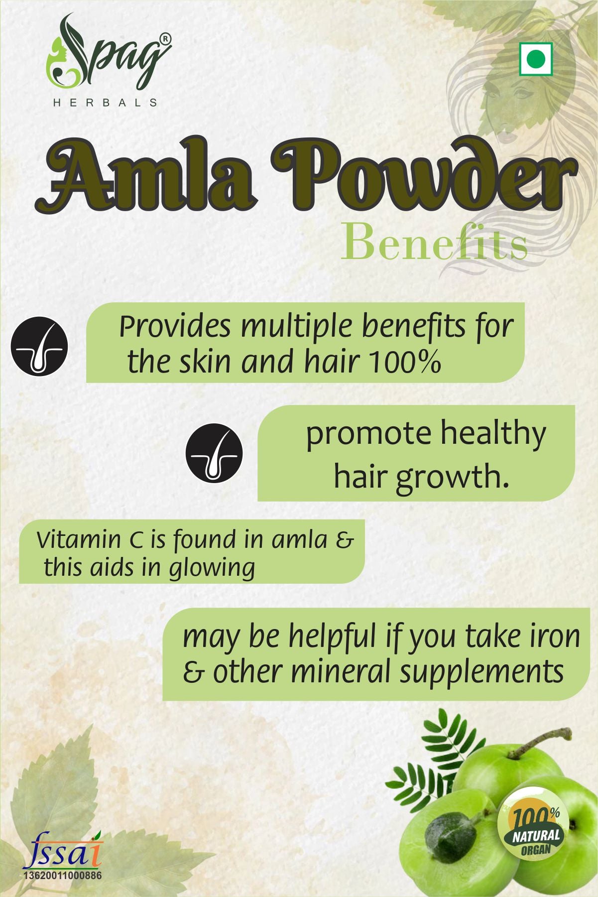 Spag Herbals Premium Amla Powder - Distacart