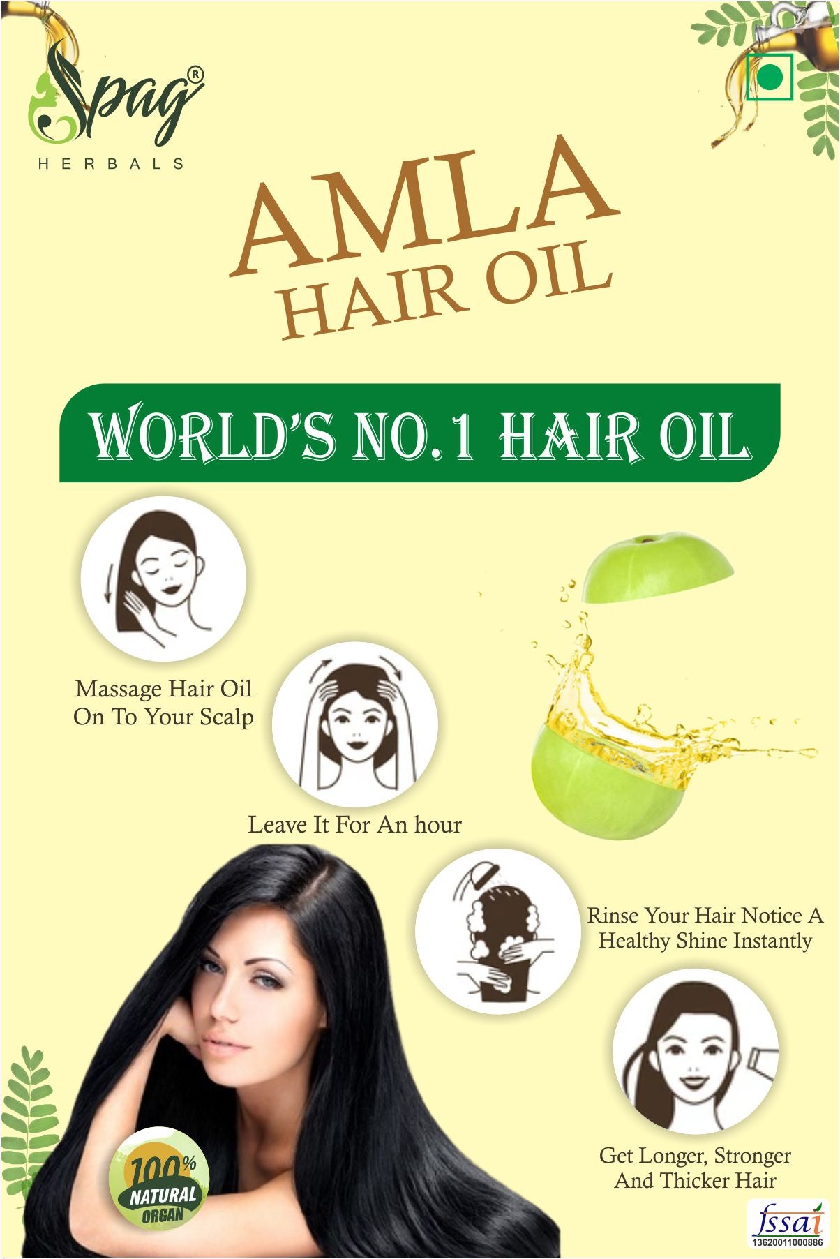 Spag Herbals Amla Oil For Hair & Skin Care - Distacart