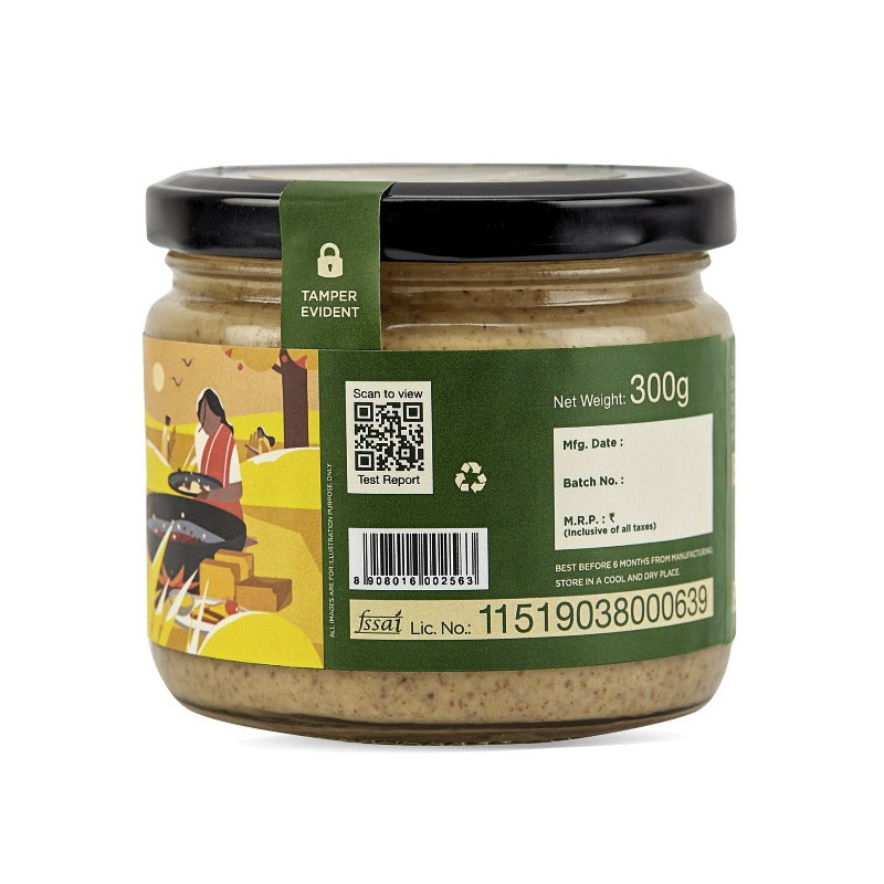 Amorearth Crunchy Almond Butter With Jaggery 300 gm