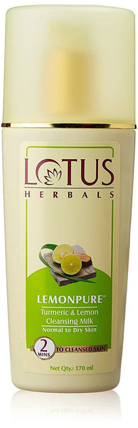 Lotus Herbals Lemonpure Turmeric And Lemon Cleansing Milk - Distacart