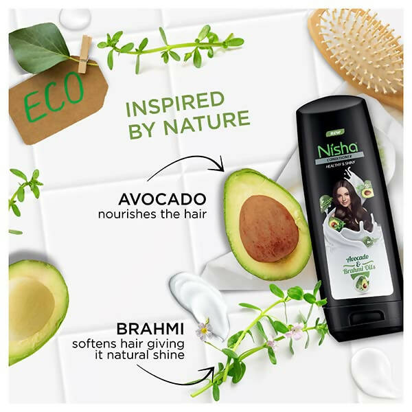 Nisha Healthy and Shiny Hair Conditioner with Avocado and Brahmi Oils - Distacart