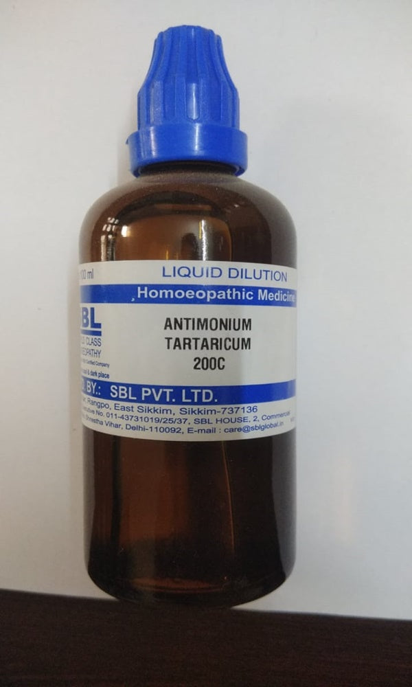 SBL Homeopathy Antimonium Tartaricum Dilution 200C