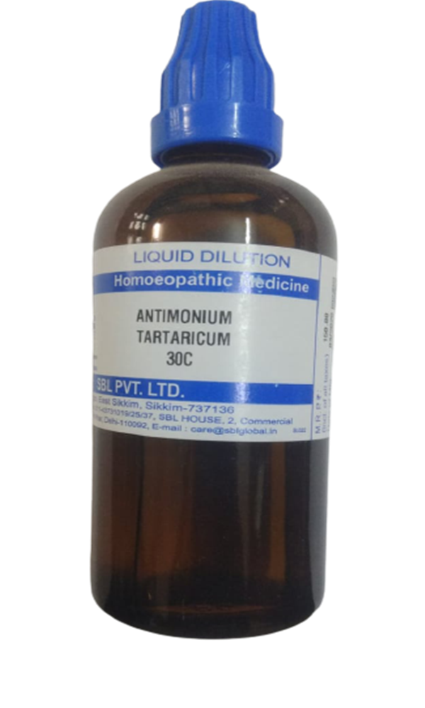 SBL Homeopathy Antimonium Tartaricum Dilution 30C