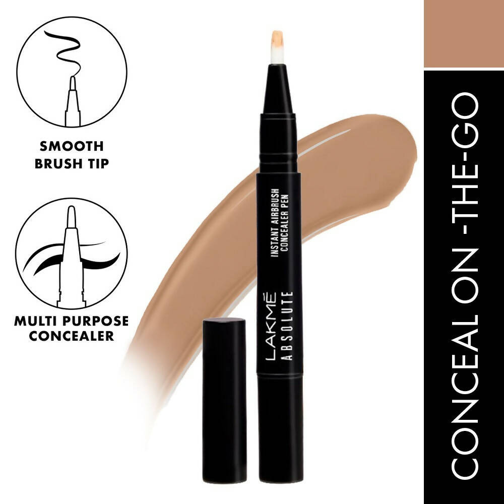 Lakme Absolute Instant Airbrush Concealer Pen - Sand - Distacart