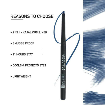 BlushBee Organic Beauty Eye Kajal - Midnight Blue - Distacart