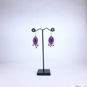 Hand weaved Earrings Feather collection