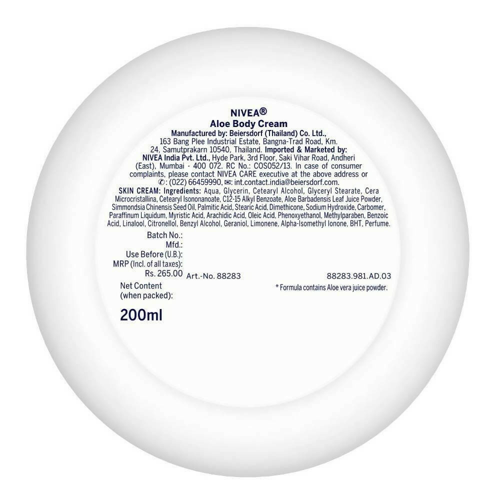 Nivea Refreshing Aloe Hydration Cream - Distacart