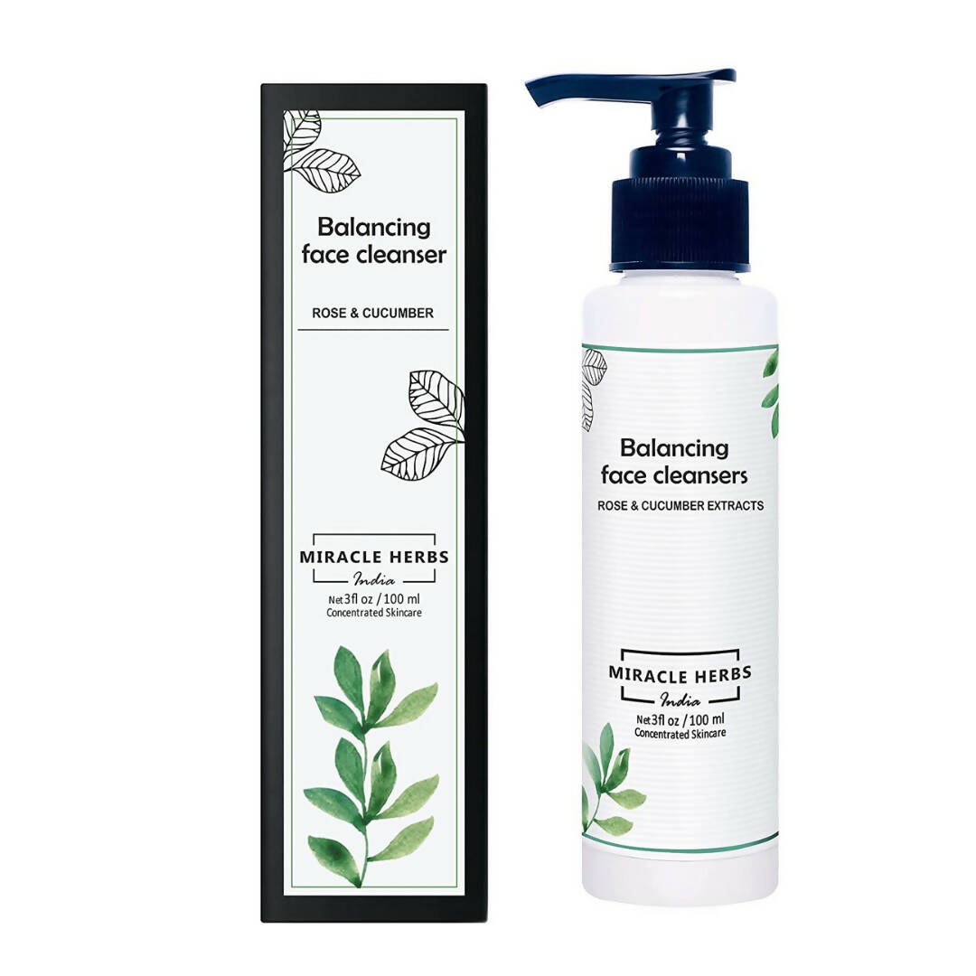 Miracle Herbs Balancing Face Cleanser Rose & Cucumber - Distacart