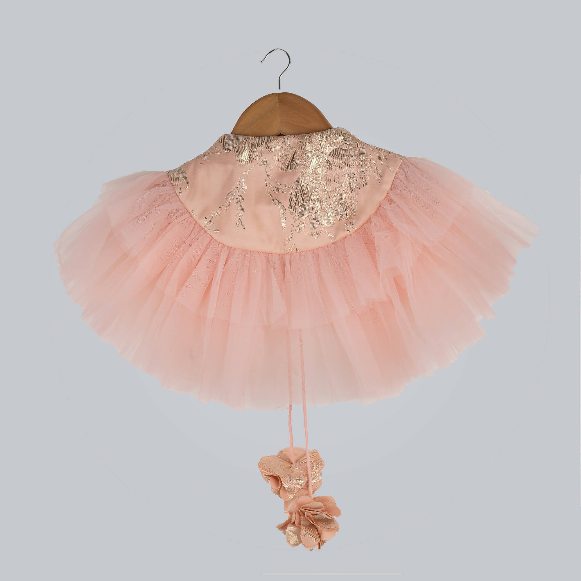 Pink Cow Fashions Peach Shrug With Frill - Distacart