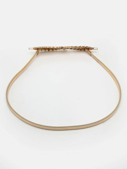 NVR Women Circular Gold Plated Stretchable Metal Belt - Distacart