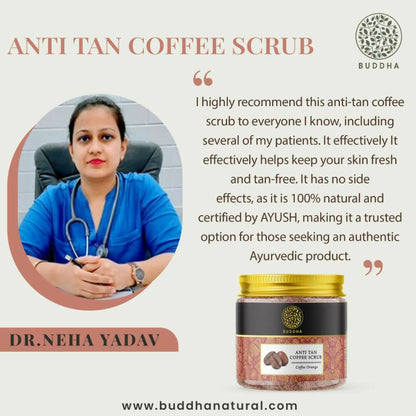 Buddha Natural Anti Tan Coffee Scrub - Distacart