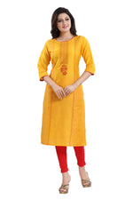 Thumbnail for Snehal Creations Cotton Silk Printed Long Kurti With Sequence Highlight - Distacart