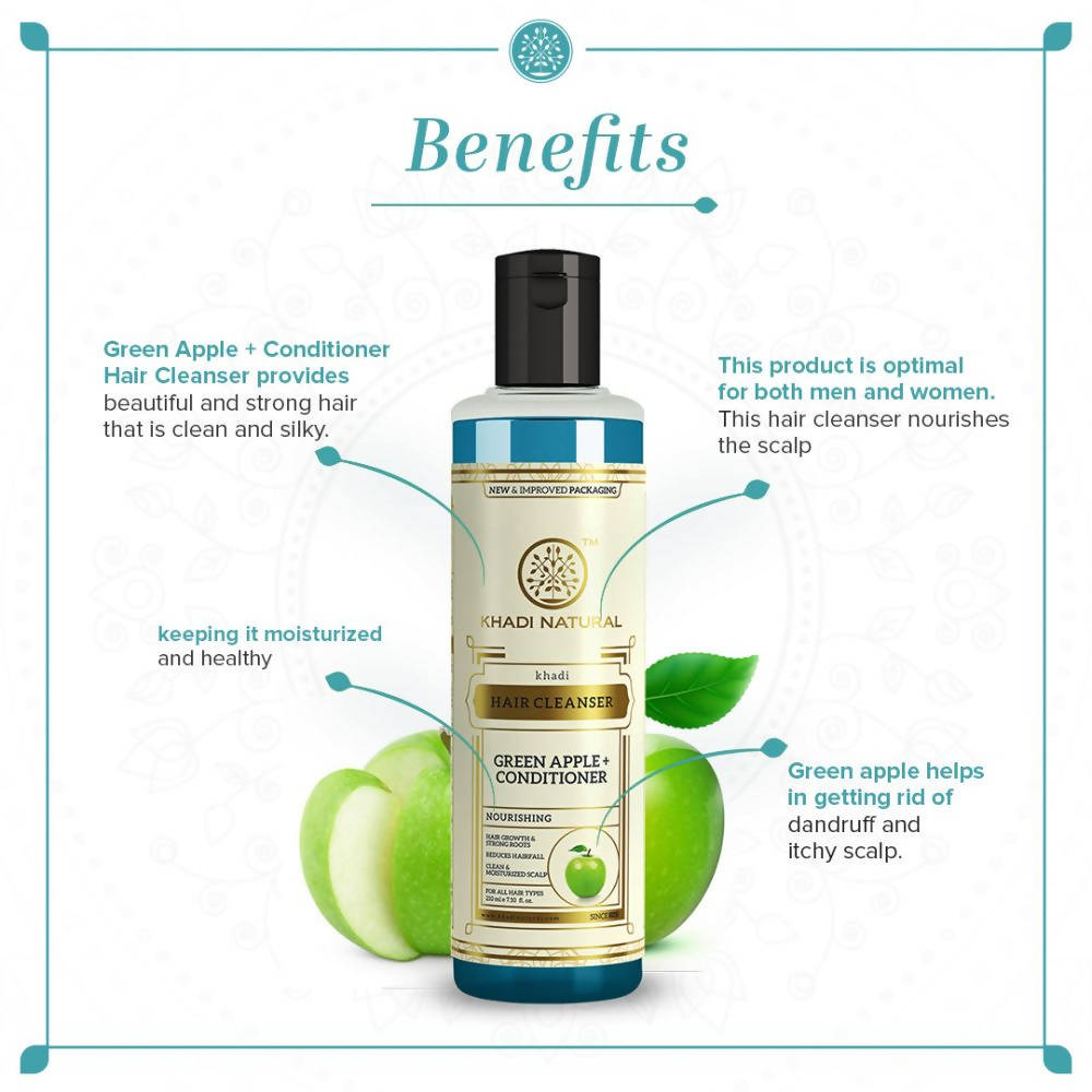 Khadi Natural Green Apple + Conditioner Hair Cleanser